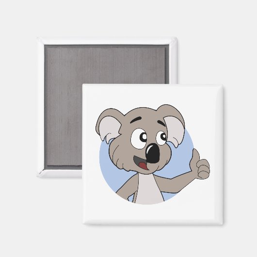 Koala beer cartoon magnet (Voorkant / Achterkant)