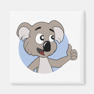 Koala beer cartoon magnet