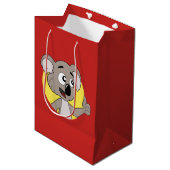 Koala beer cartoon medium geschenktas medium cadeauzakje (Voorkant Gekanteld)