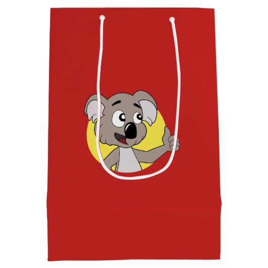 Koala beer cartoon medium geschenktas medium cadeauzakje (Achterkant)