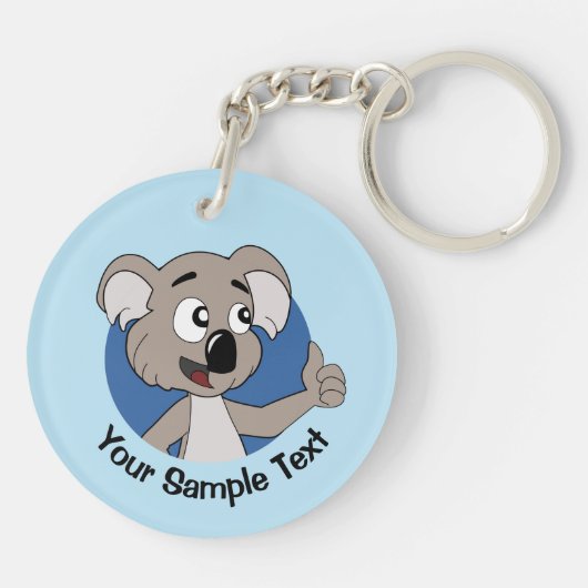 Koala beer cartoon sleutelhanger (Achterkant)