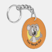 Koala beer cartoon sleutelhanger (Voorkant Links)