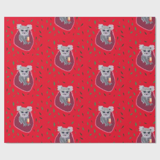 Koala Beer Chill Time Cadeaupapier (Vlak)