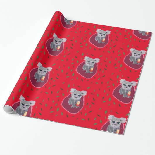 Koala Beer Chill Time Cadeaupapier (Uitgerold)