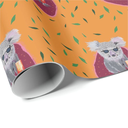 Koala Beer Chill Time Cadeaupapier (Rol Hoek)