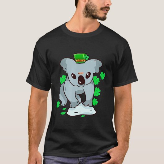 Koala Beer Clothing Leprechaun Shamrock St Patrick T-shirt (Voorkant)