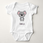 Koala Beer Cute Girls Name Romper (Voorkant)