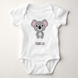 Koala Beer Cute Girls Name Romper