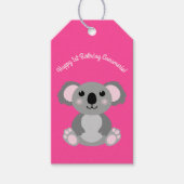 Koala Beer Cute Kind Birthday Party Cadeaulabel (Voorkant)