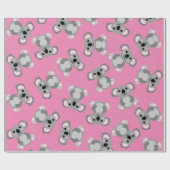 Koala Beer Cute Kind Birthday Party Cadeaupapier (Vlak)