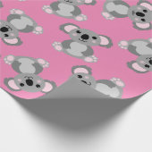 Koala Beer Cute Kind Birthday Party Cadeaupapier (Hoek)