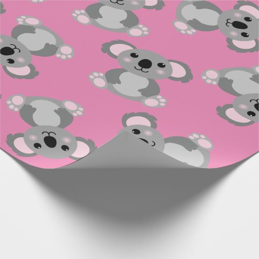 Koala Beer Cute Kind Birthday Party Cadeaupapier (Hoek)