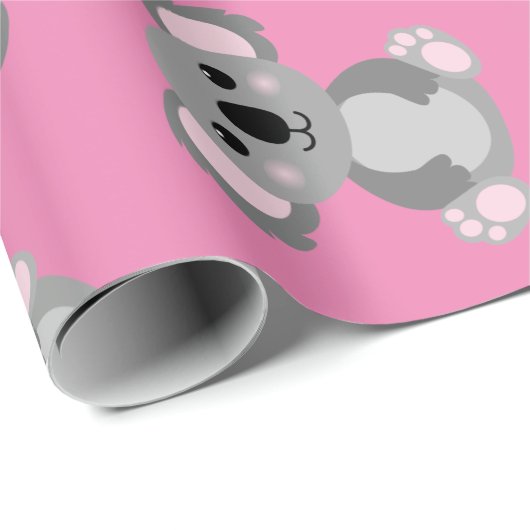 Koala Beer Cute Kind Birthday Party Cadeaupapier (Rol Hoek)