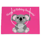 Koala Beer Cute Kind Birthday Party Groot Cadeauzakje (Voorkant)