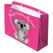 Koala Beer Cute Kind Birthday Party Groot Cadeauzakje (Achterkant Gekanteld)