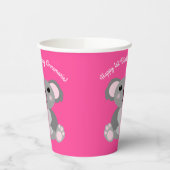 Koala Beer Cute Kind Birthday Party Papieren Bekers (Links)