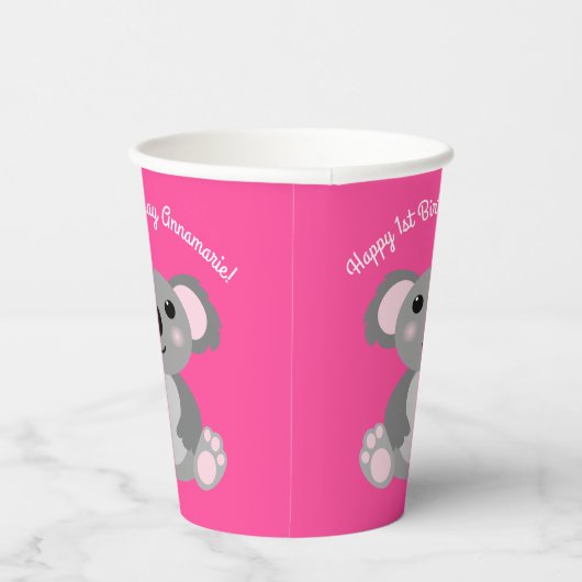 Koala Beer Cute Kind Birthday Party Papieren Bekers