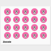 Koala Beer Cute Kind Birthday Party Ronde Sticker (Vel)