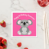 Koala Beer Cute Kind Birthday Party Servet (Insitu)