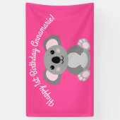 Koala Beer Cute Kind Birthday Party Spandoek (Verticaal)