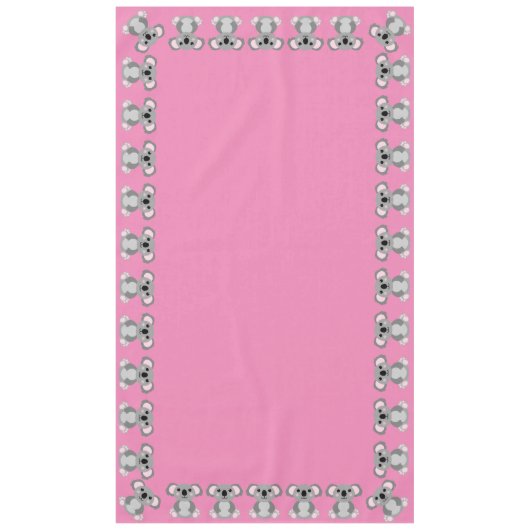 Koala Beer Cute Kind Birthday Party Tafelkleed (Voorkant)