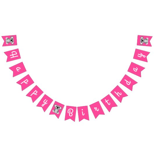 Koala Beer Cute Kind Birthday Party Vlaggetjes (Alle)