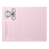 Koala Beer Cute Kind Persoonlijk Briefpapier Notit Notitieblok (Voorkant)