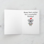 Koala Beer Decorting voor kerstvrienden Kaart (Binnen)