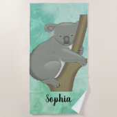 Koala Beer Design Beach Towel Strandlaken (Voorkant)