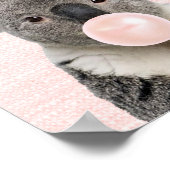 KOALA BEER DIE ROZE KAUWGOM PLAAT DRUKT POSTER (Hoek)