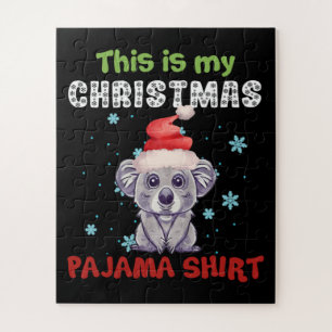 Koala Beer Dit Is Mijn Kerst Pyjama Shirt Legpuzzel