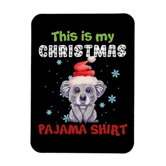 Koala Beer Dit Is Mijn Kerst Pyjama Shirt Magneet (Verticaal)