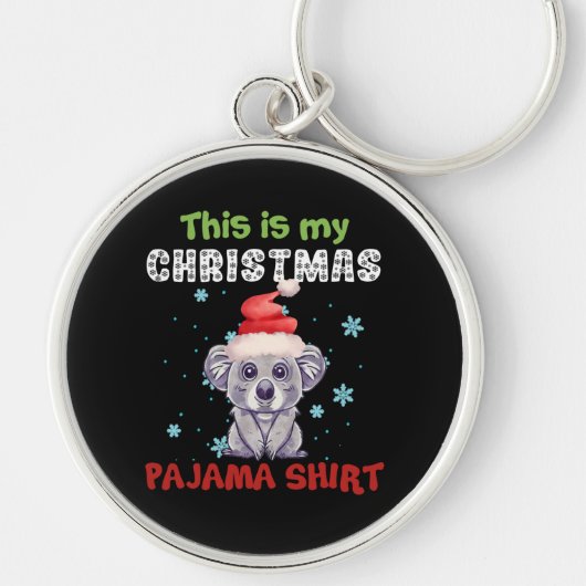Koala Beer Dit Is Mijn Kerst Pyjama Shirt Sleutelhanger (Voorkant)