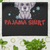 Koala Beer Dit Is Mijn Kerst Pyjama Shirt Theedoek (Gevouwen)