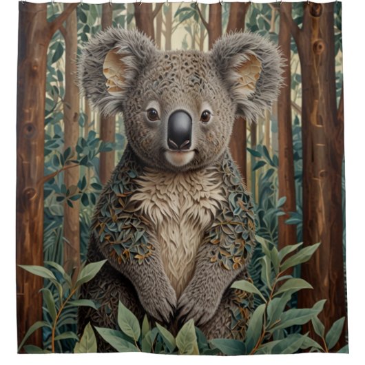 Koala Beer Douchegordijn (Voorkant)
