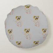 Koala Beer Drawing Rond Kussen (Achterkant)