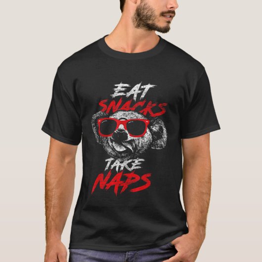 Koala Beer Eat Snacks nemen kranen T-shirt (Voorkant)
