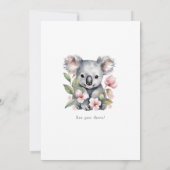 Koala Beer eerste verjaardag Kaart (Achterkant)