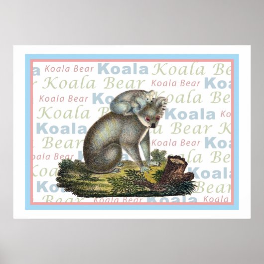 Koala-Beer en Baby-Poster Poster (Voorkant)