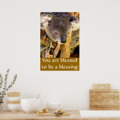 Koala-Beer en -bericht_ Poster (Keuken)