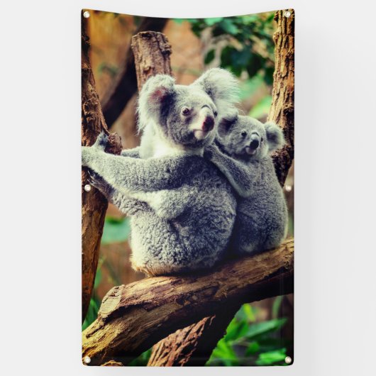 KOALA BEER EN CUB BANNER MET GROMMETS (Verticaal)