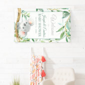 Koala Beer en Eucalyptus Baby shower Banner (Insitu)