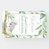 Koala Beer en Eucalyptus Baby shower Banner (Horizontaal)