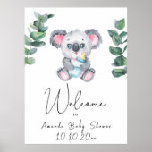 Koala Beer en Eucalyptus - Welkom Foam Board Poster (Voorkant)