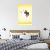 Koala Beer en Joey Cub Candy Cane Canvas Afdruk (Insitu (Slaapkamer))