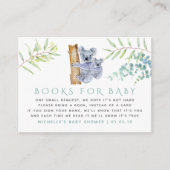 Koala Beer Eucalyptus Leaves Baby Book Request Informatiekaartje (Voorkant)