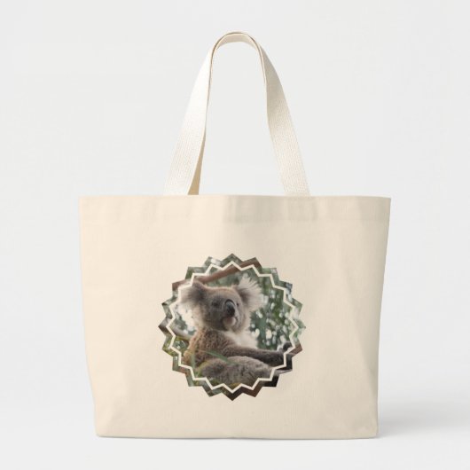 Koala Beer Facts Canvas Bag Grote Tote Bag (Voorkant)