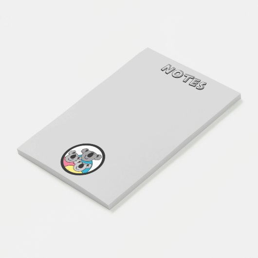 Koala Beer Family Post-It Notes (Schuin)