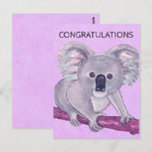 Koala Beer gefeliciteerd Briefkaart (Voorkant / Achterkant)
