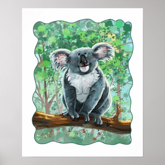 Koala Beer Gifts & Accessoires Poster (Voorkant)